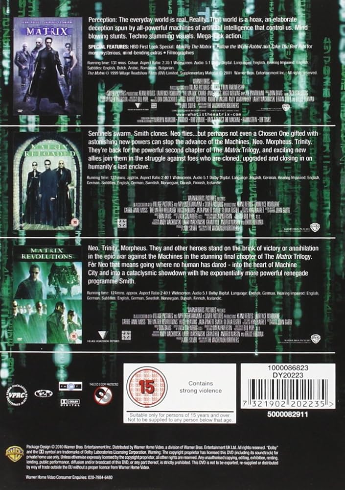 Amazon.com: Complete Matrix Trilogy [DVD] [1999] : Movies & TV